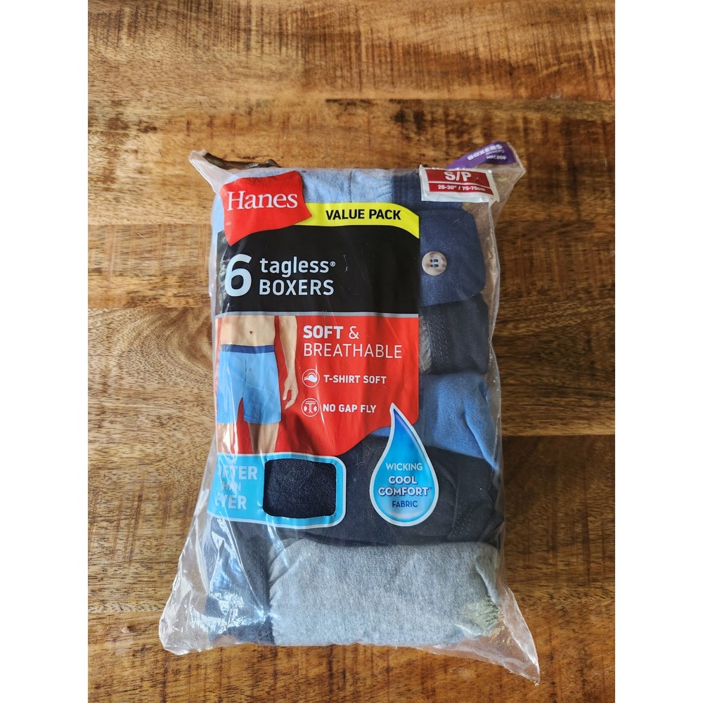 Hanes Mens Tagless Boxers 6 Pack